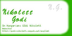 nikolett godi business card